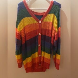 SHEIN Rainbow Button-Up Cardigan
Small stain (4th photo)